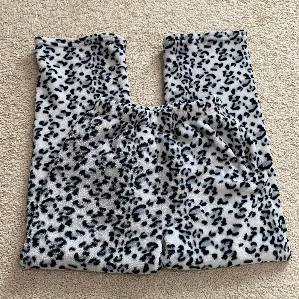 Wide Leg Leopard Print Pants Free Size